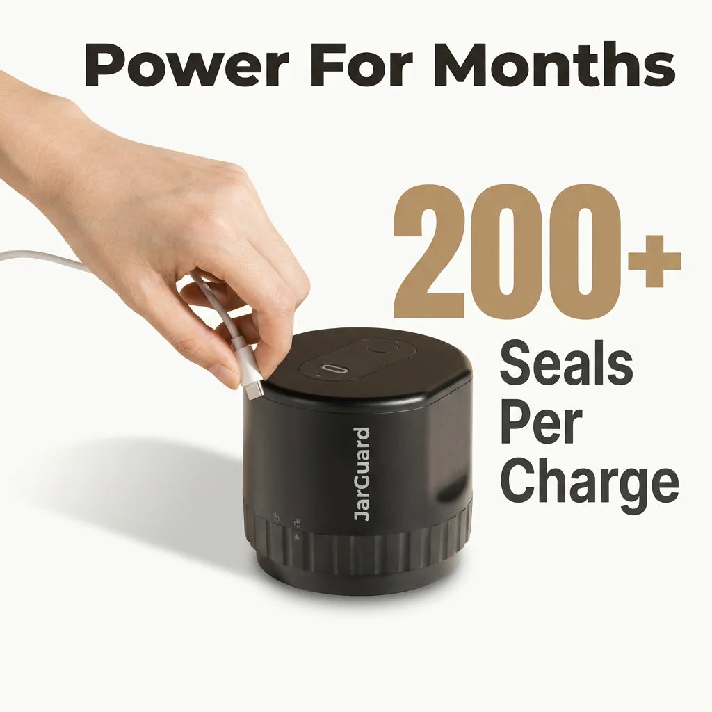 JarGuard™ - Cordless Mason Jar Vacuum Sealer Kit