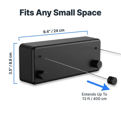 QuickCord™ - Retractable 4-meter clothesline for space-saving laundry