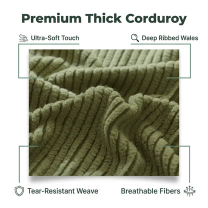 SoftFit™ - Soft Corduroy Sofa Cover, Universal Stretch Fit