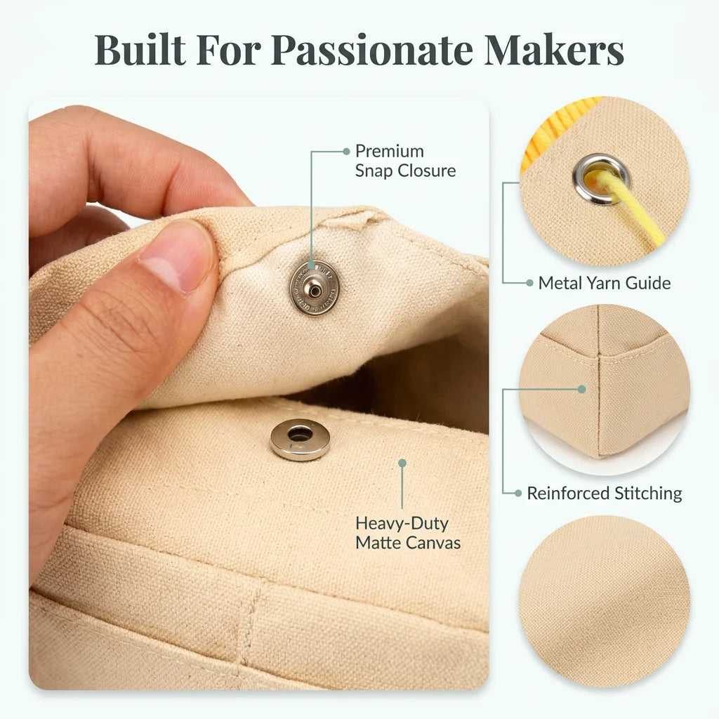 KnitShield™ - Premium Canvas Needle Organizer Bag