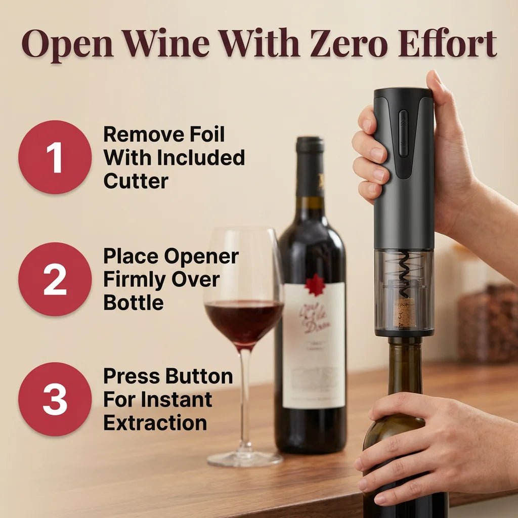 Electric Wine Bottle Opener - One-Touch Wine Opener