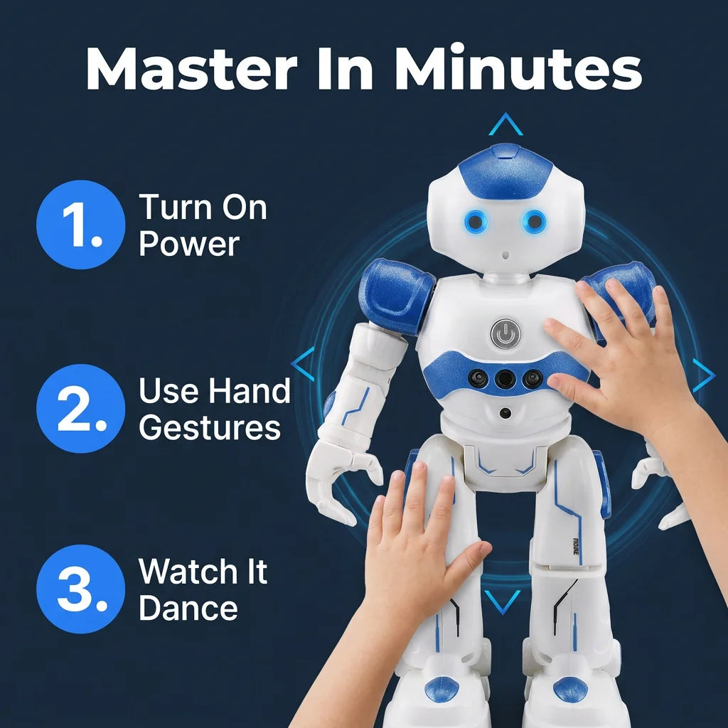 DanceBot™ - Interactive gesture-controlled robot for active play