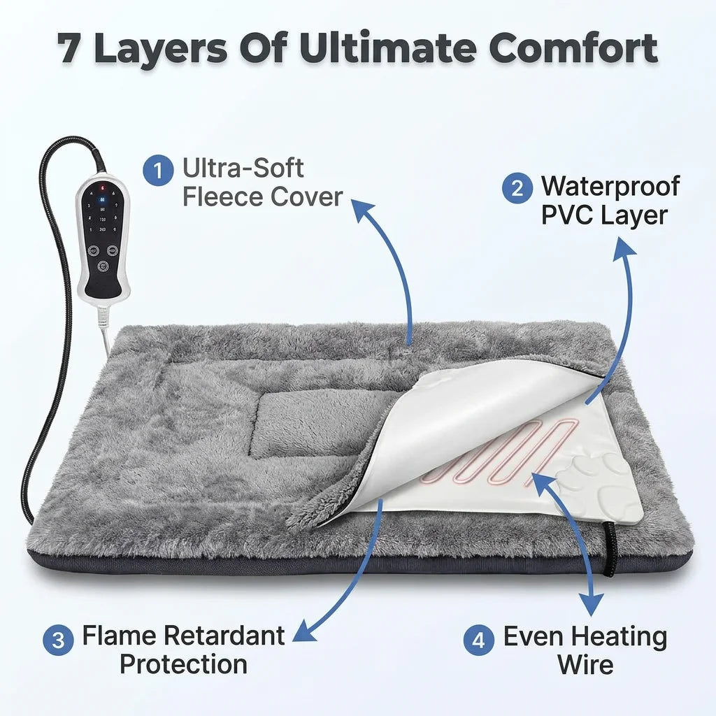 SoftWarm™ - Heated Dog Bed with Adjustable Temperature