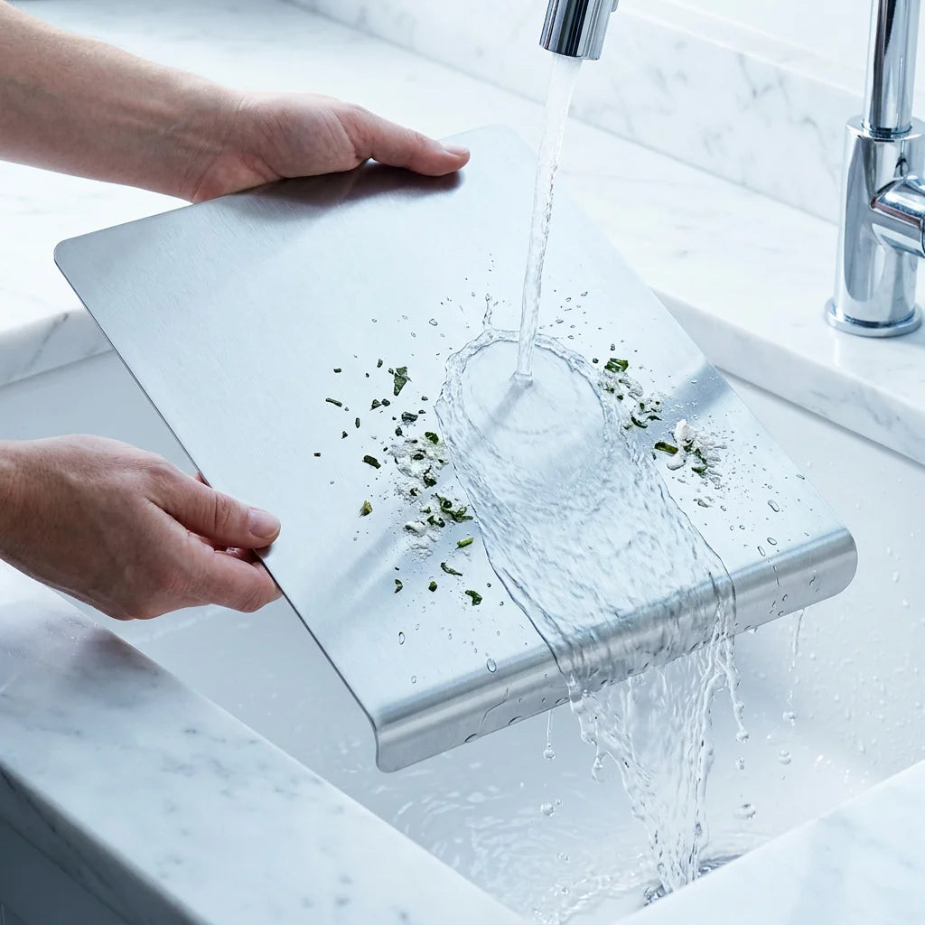 Stainless Steel Chopping Board - Non-Slip Kitchen Board