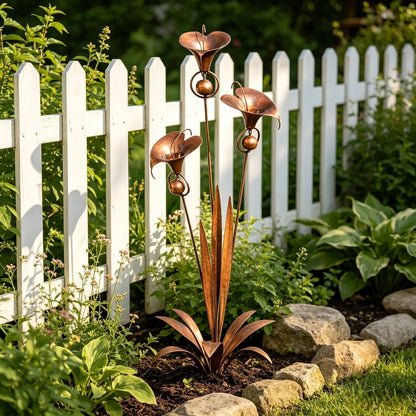 CallaChime™ - Handcrafted garden stake with elegant lily design
