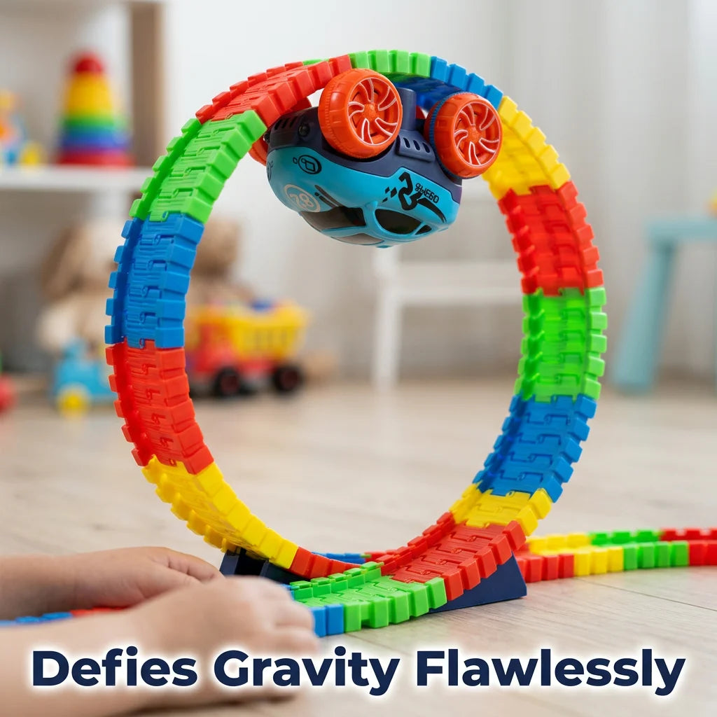 GripTrack™ - Anti-Gravity Race Track Set with Loops