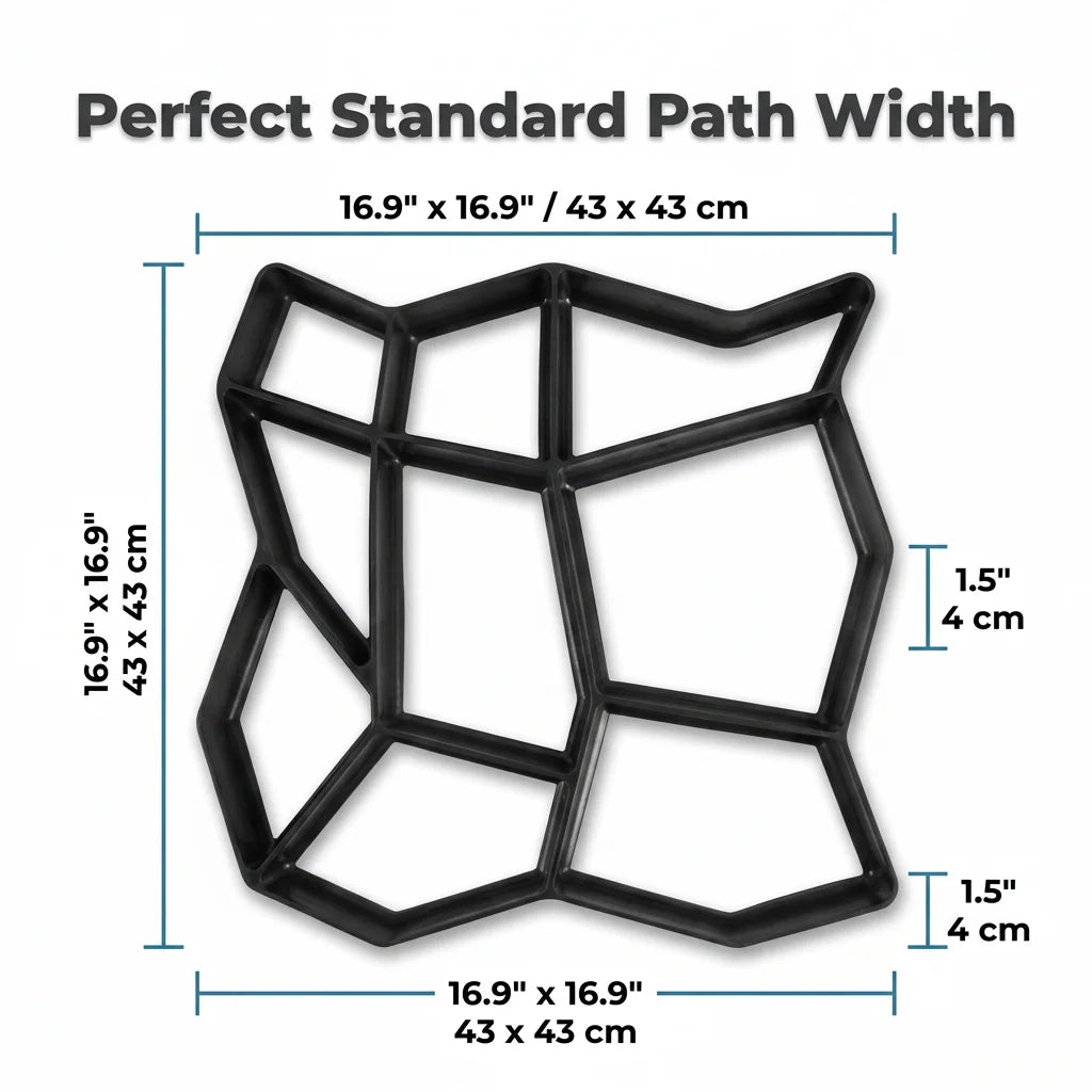 SmartMold™ - Reusable garden path paving mold for DIY landscaping