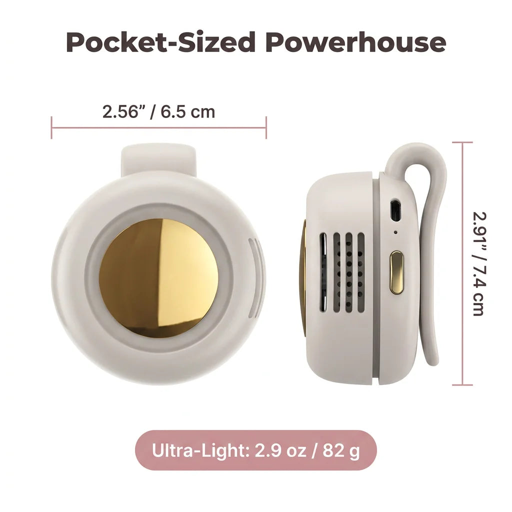 CoolClip™ - Portable Bladeless Under-Clothing Fan
