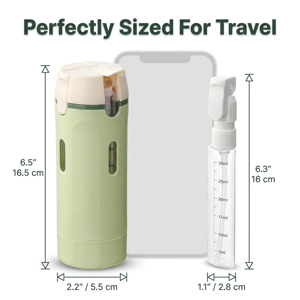 TravelFit™ - Leakproof 4-in-1 Compact Toiletry Dispenser