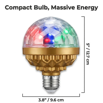 PartySpin™ - Instant rotating RGB strobe light for any room