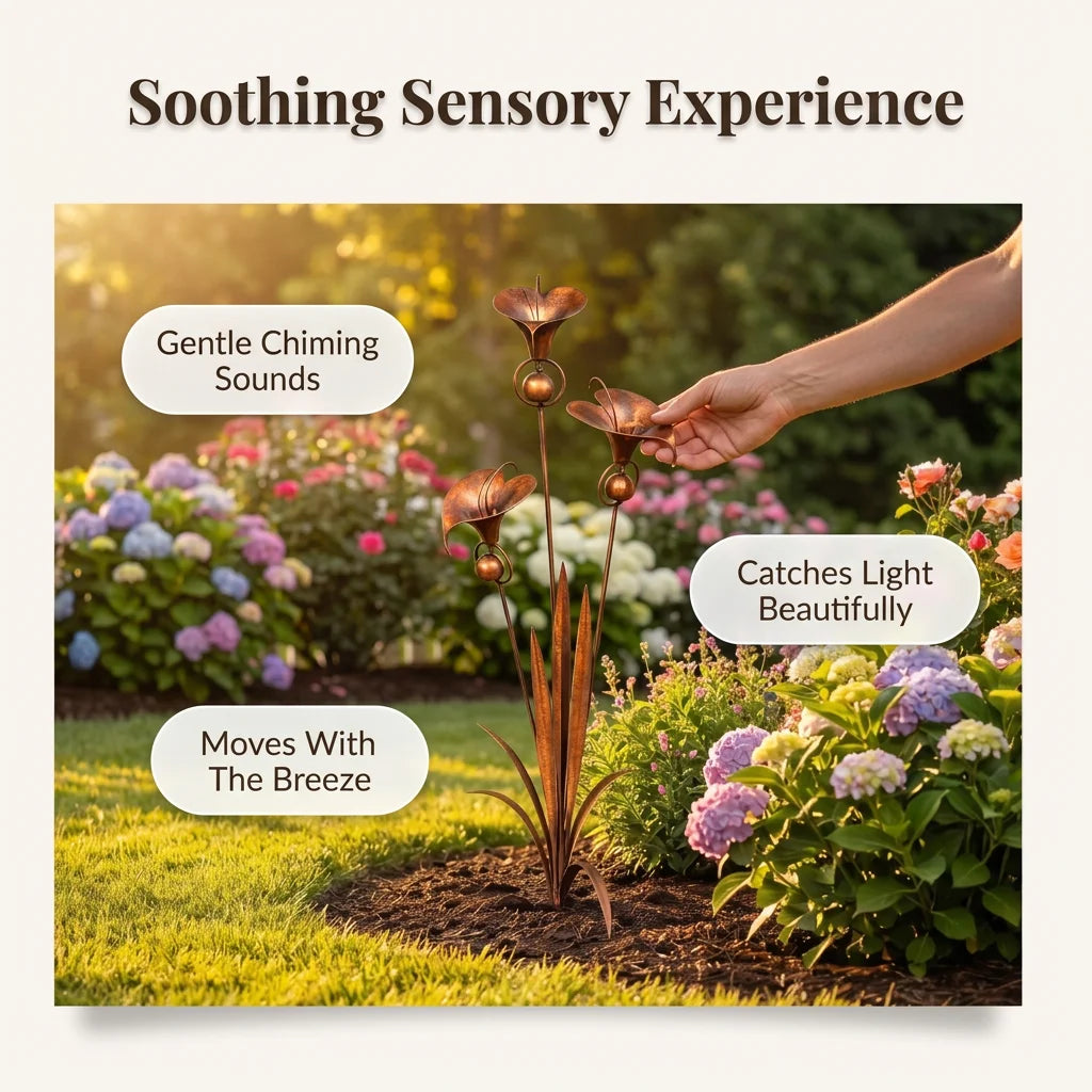 CallaChime™ - Handcrafted garden stake with elegant lily design