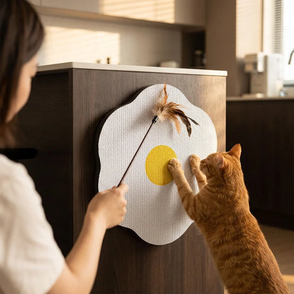 ClawShield™ - Stylish Floral Wall-Mounted Cat Scratcher