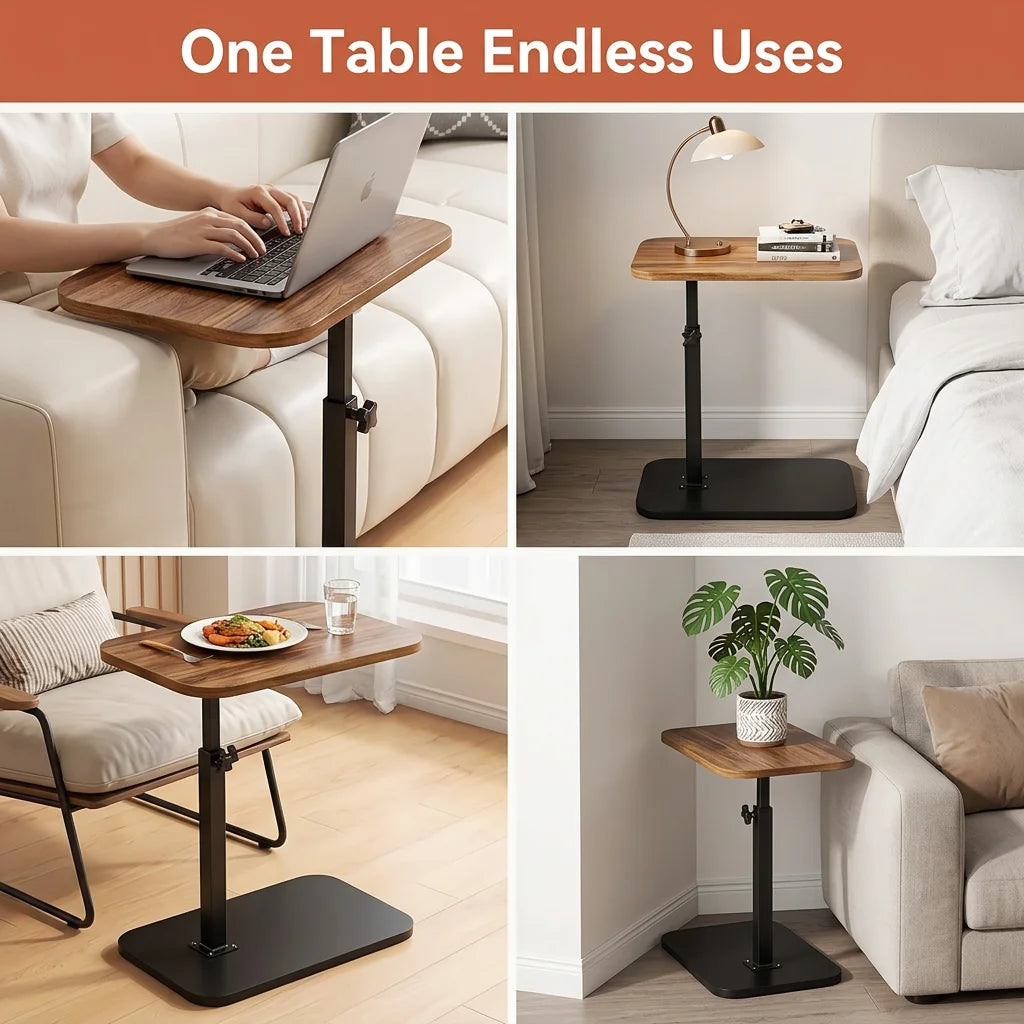 FlexTable™ - Height adjustable side table with rectangular top