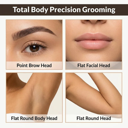 3-in-1 Electric Trimmer - Painless Precision for Brows, Face and Body