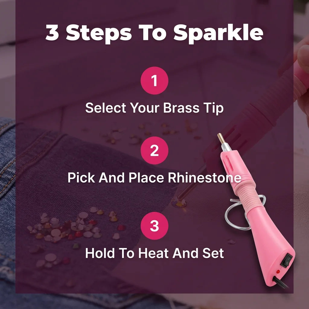 SparkleFix™ - 7-in-1 Hotfix Applicator and Rhinestone Embellishment Kit