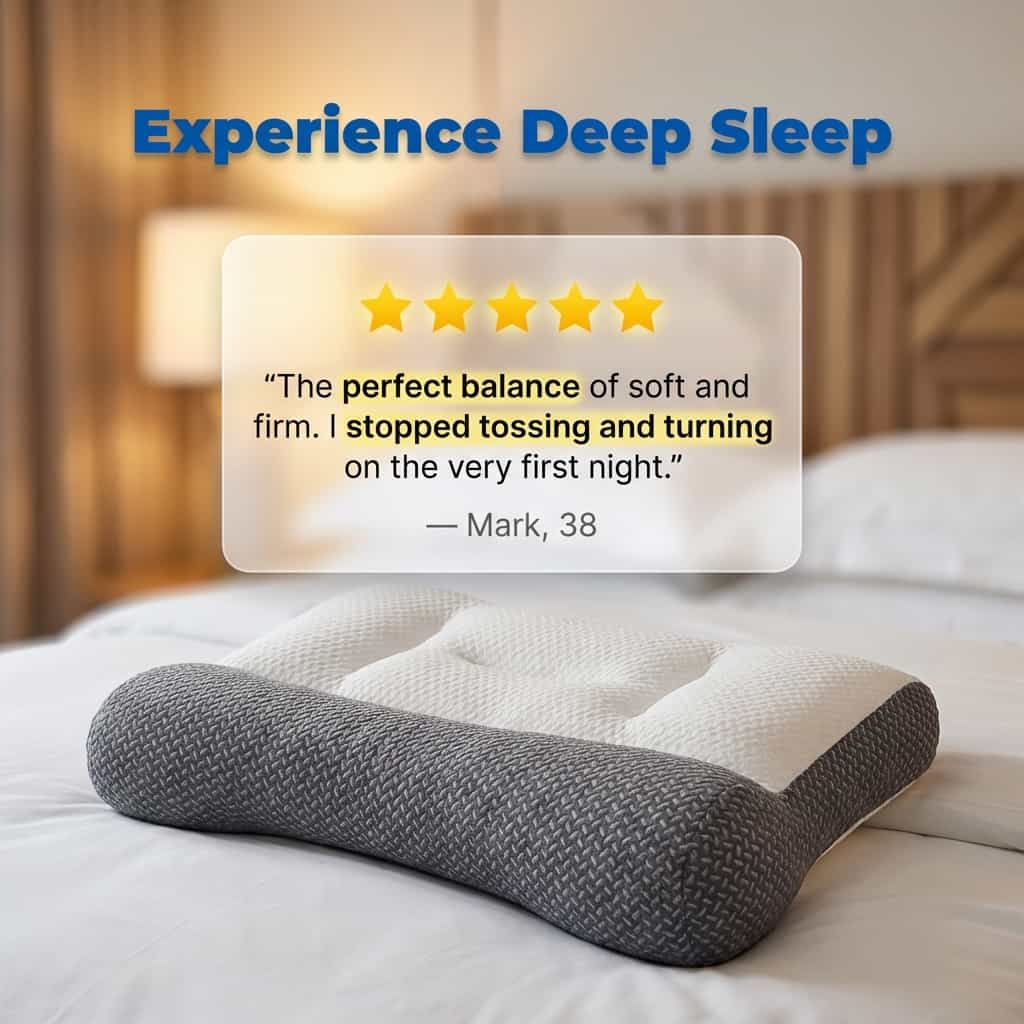 Brinoa Ergonomic Relief Pillow - Relieves Neck & Shoulder Pain