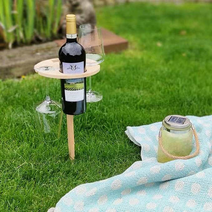 Sammenklappeligt Vin-Picnicbord - Bærbar Snackstation