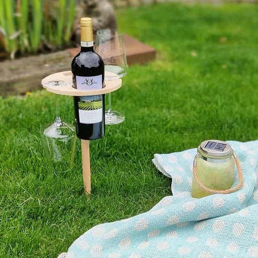 Opvouwbare Wijn Picknicktafel - Draagbaar Snackstation