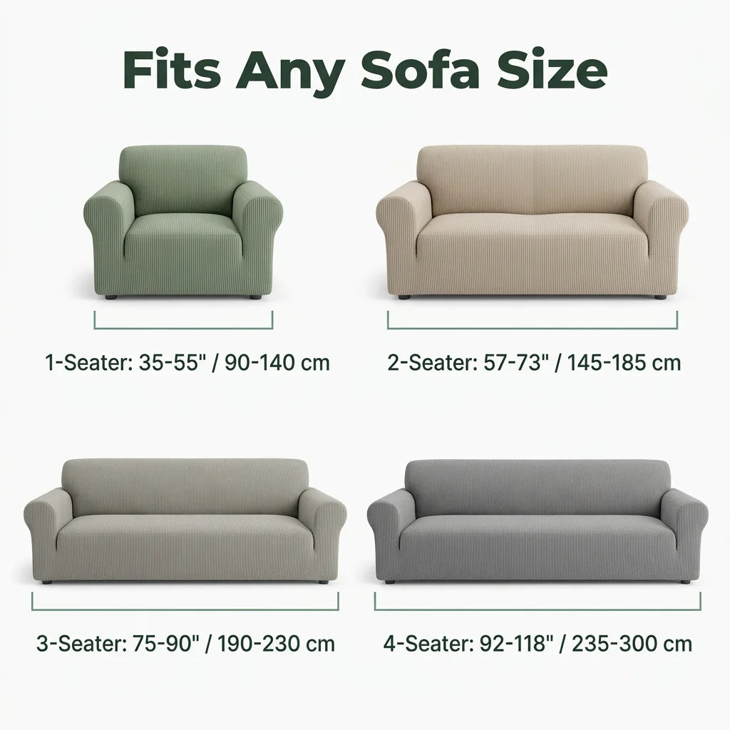 SoftFit™ - Soft Corduroy Sofa Cover, Universal Stretch Fit