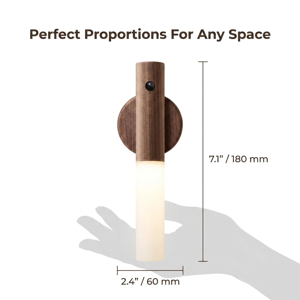 Smart Wooden Night Light | Motion Sensor Night Light
