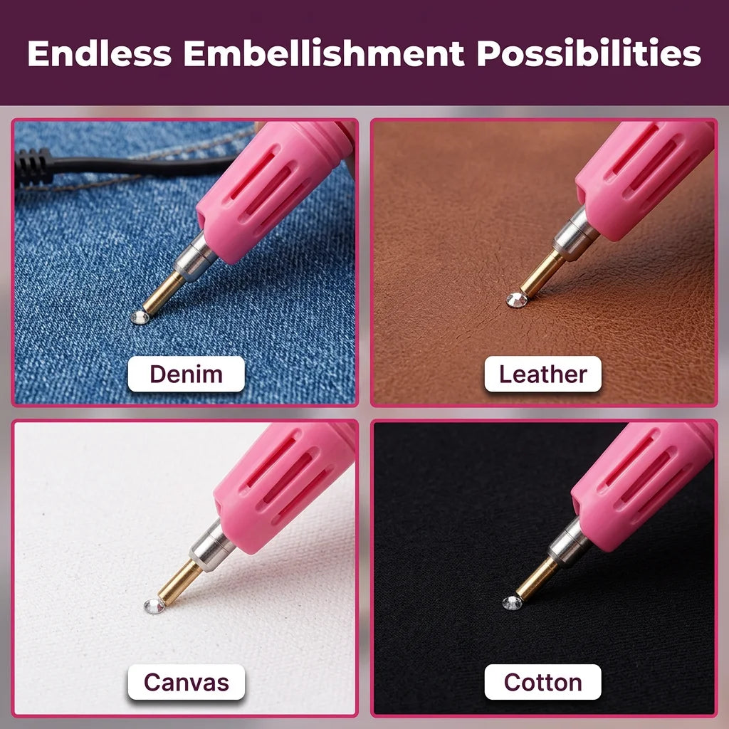 SparkleFix™ - 7-in-1 Hotfix Applicator and Rhinestone Embellishment Kit