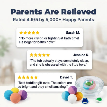 MaxFoam™ - 12-Piece Surprise Bath Bomb Set for Kids