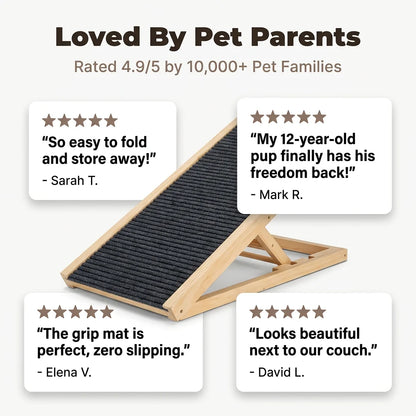 Adjustable Pet Ramp - Folding design for easy storage and portability