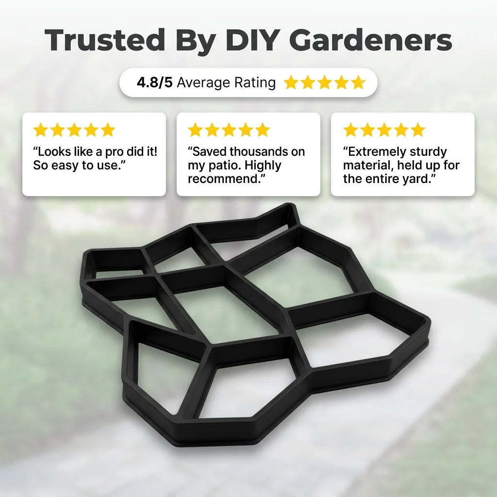 SmartMold™ - Reusable garden path paving mold for DIY landscaping