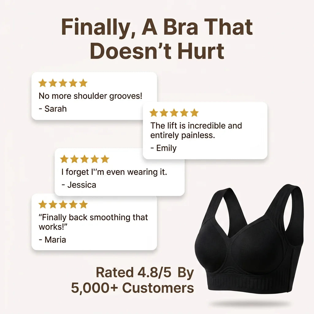 FlexLift™ - Wireless push-up bra for all-day comfort and back support