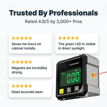 ExactAngle™ - Professional Digital Laser Level for Precision Measurements