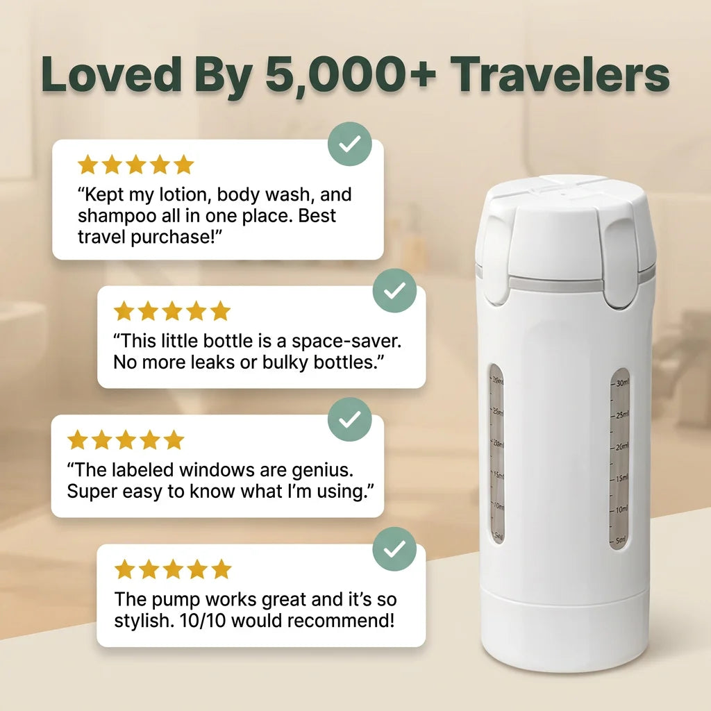 TravelFit™ - Leakproof 4-in-1 Compact Toiletry Dispenser