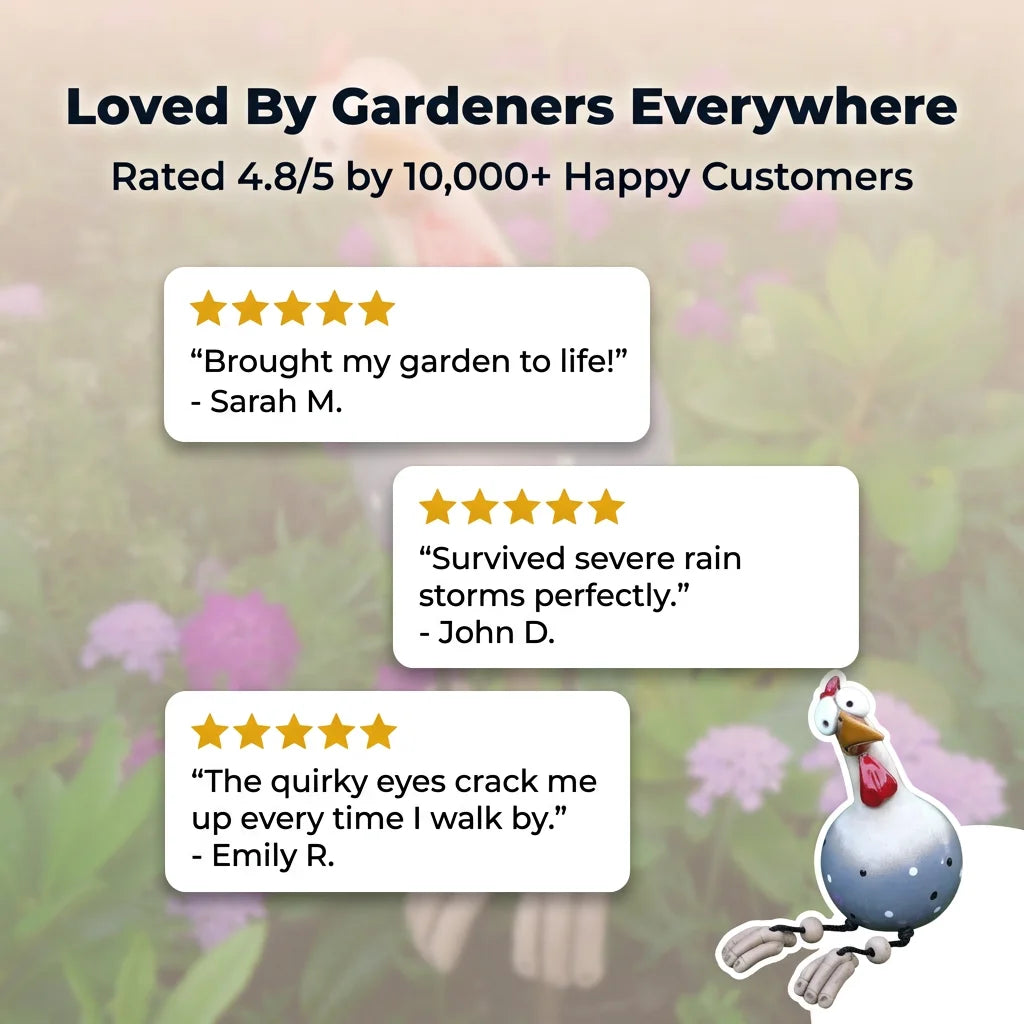 YardChick™ - Charming resin garden accents in five vibrant colors