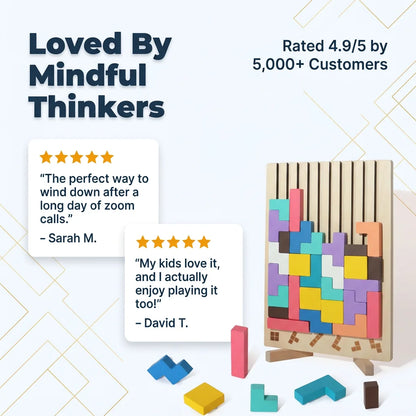 FocusBlock™ - Sustainable wooden stacking game for enhanced concentration