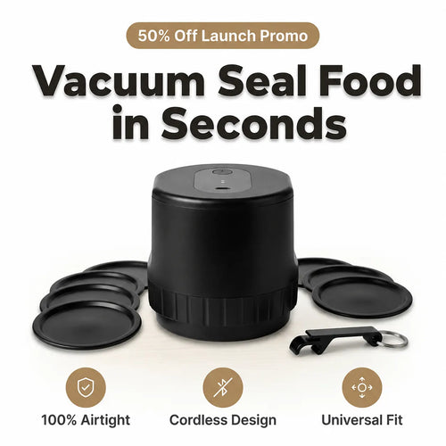 JarGuard™ - Cordless Mason Jar Vacuum Sealer Kit