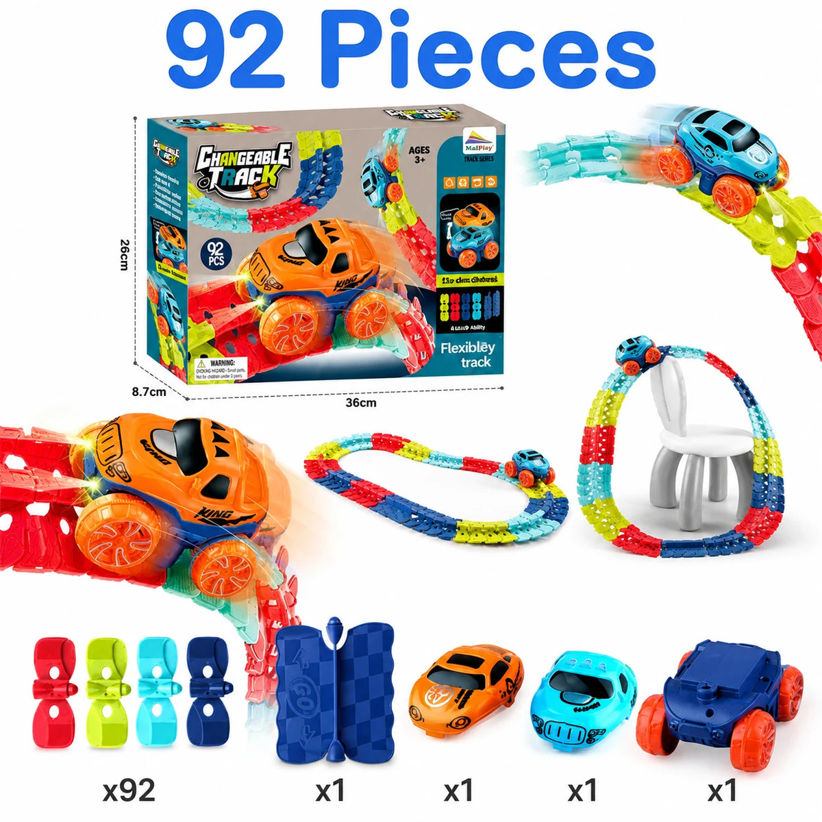GripTrack™ - Anti-Gravity Race Track Set with Loops