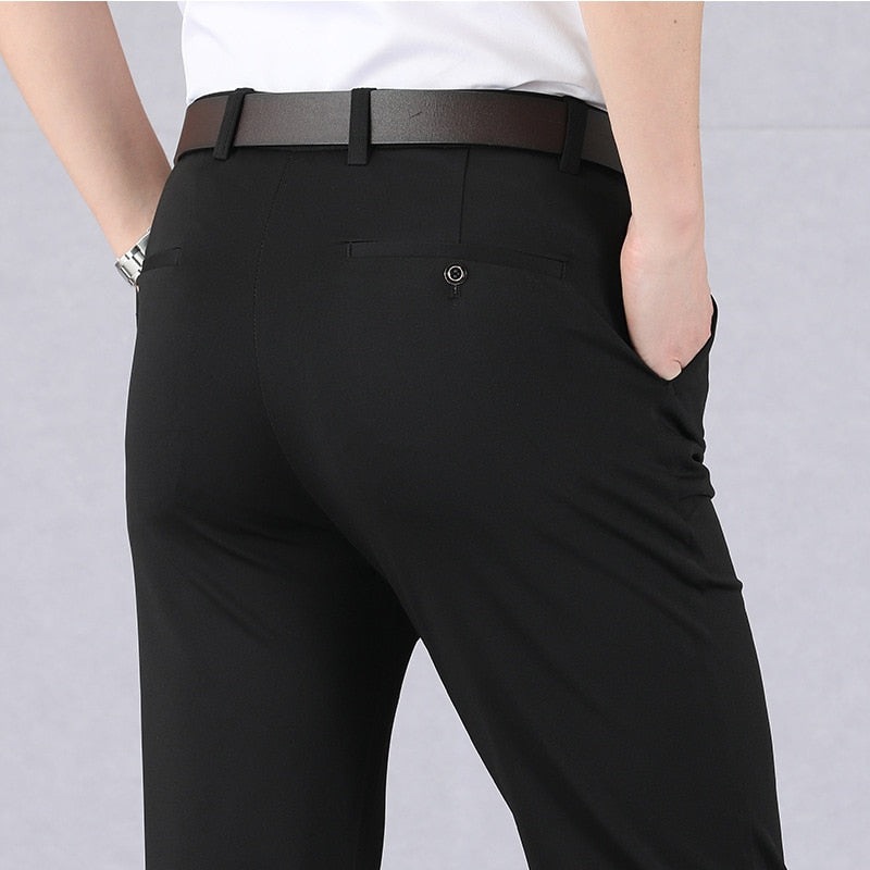 Slim Fit strečové kalhoty - Profesionální styl s pružným střihem