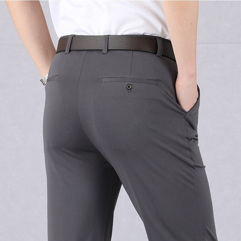 Slim Fit strečové kalhoty - Profesionální styl s pružným střihem