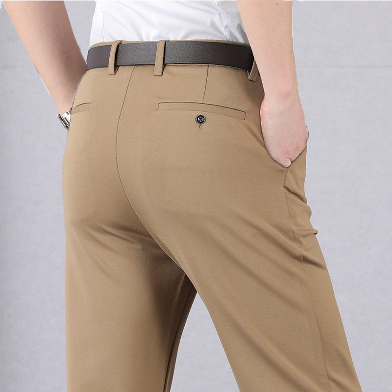 Slim Fit strečové kalhoty - Profesionální styl s pružným střihem