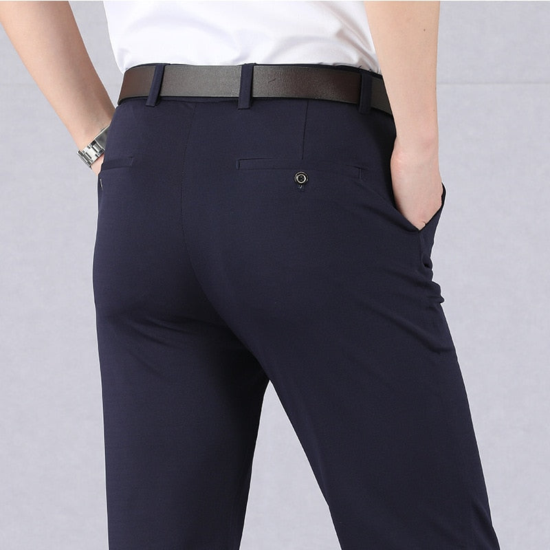 Slim Fit strečové kalhoty - Profesionální styl s pružným střihem