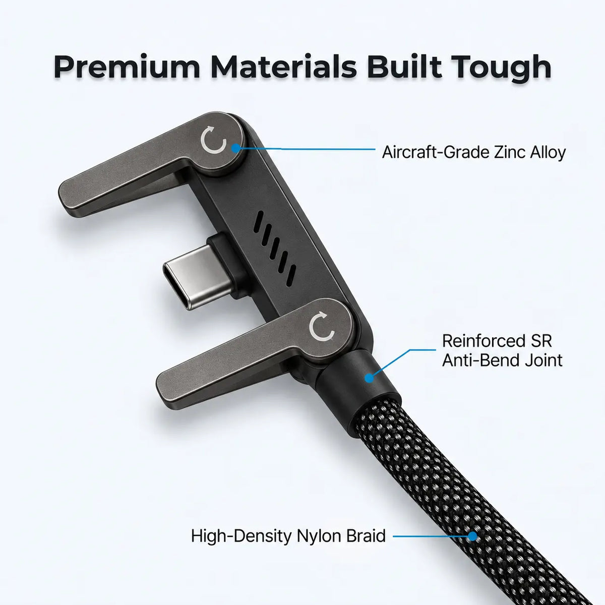 StandCharge™ - Hands-free charging stand with integrated cable