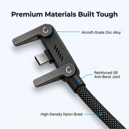 StandCharge™ - Hands-free charging stand with integrated cable