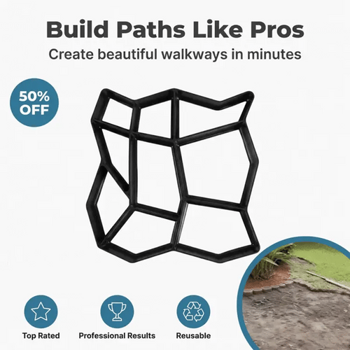 SmartMold™ - Reusable garden path paving mold for DIY landscaping