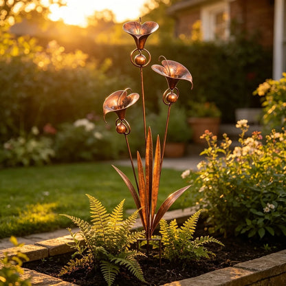 CallaChime™ - Handcrafted garden stake with elegant lily design
