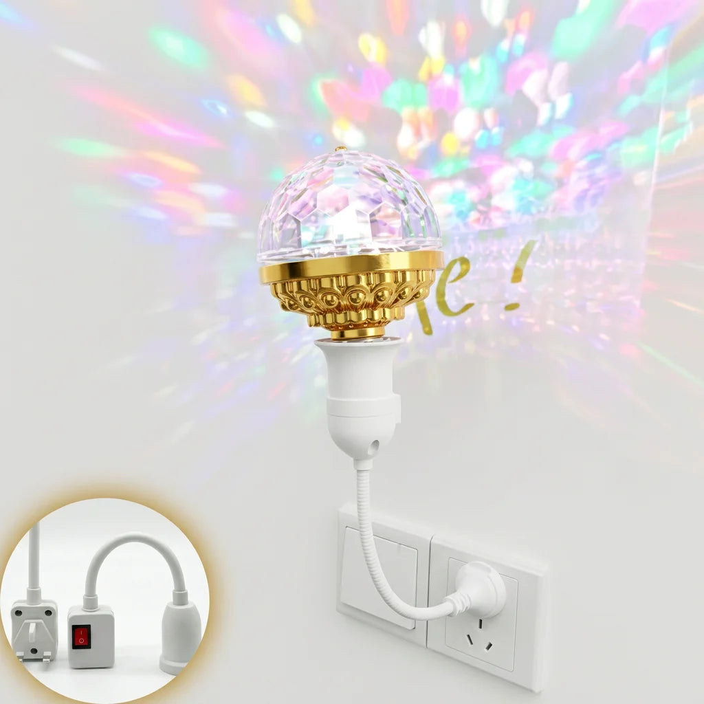 PartySpin™ - Instant rotating RGB strobe light for any room