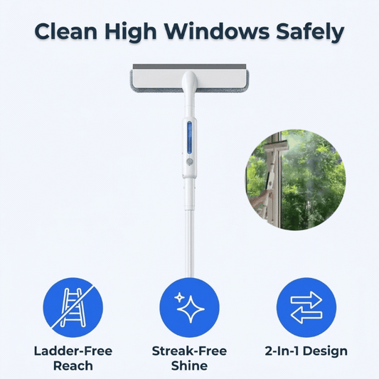 2-in-1 Window Cleaner - Effortless Streak-Free Shine