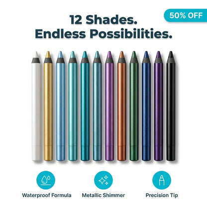 SparklePen™ - 12 Shades of Pearlescent Metallic Eyeliner