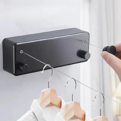 QuickCord™ - Retractable 4-meter clothesline for space-saving laundry