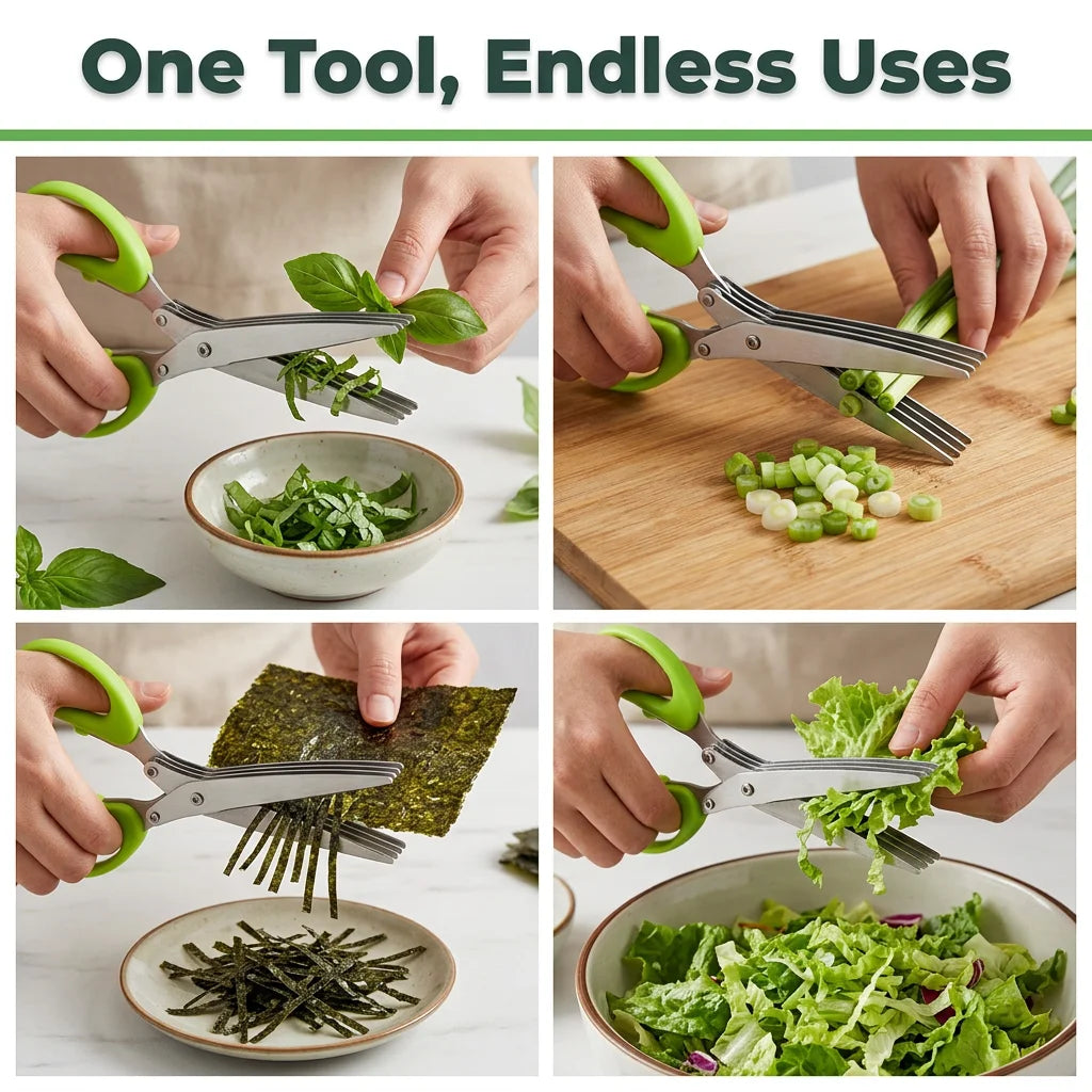 MultiCut™ - 5-Blade Precision Herb Scissors