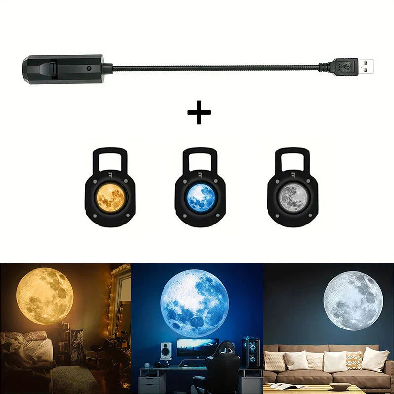 LED star projector with 10 projection slides